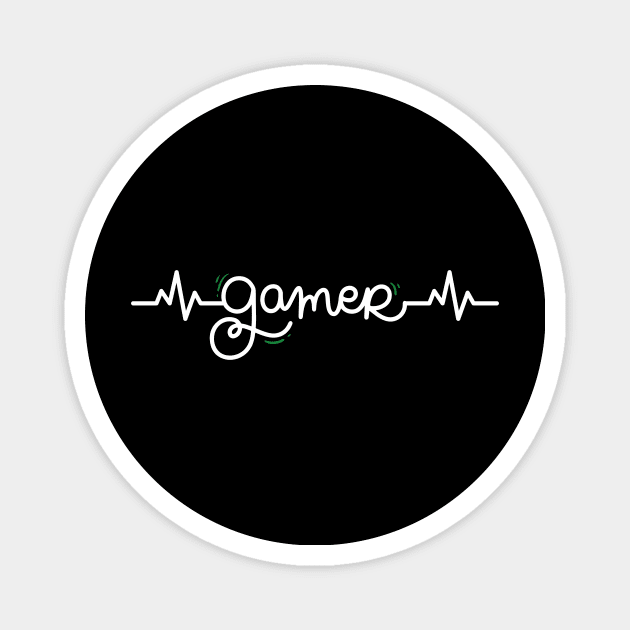 Gamer Heartbeat Gift Magnet by The WYLD Tribe